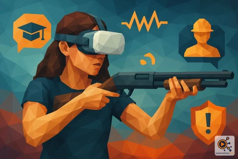 Casque VR moderne illustration