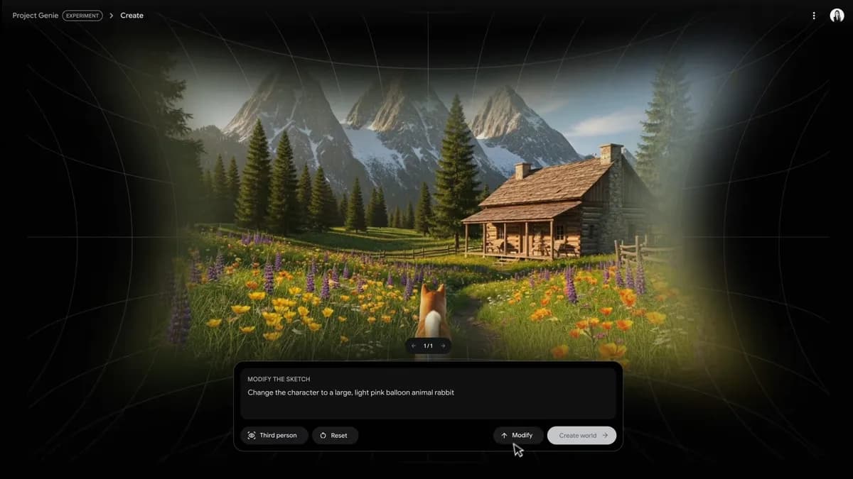 Google Project Genie : des mondes VR explorables en temps réel