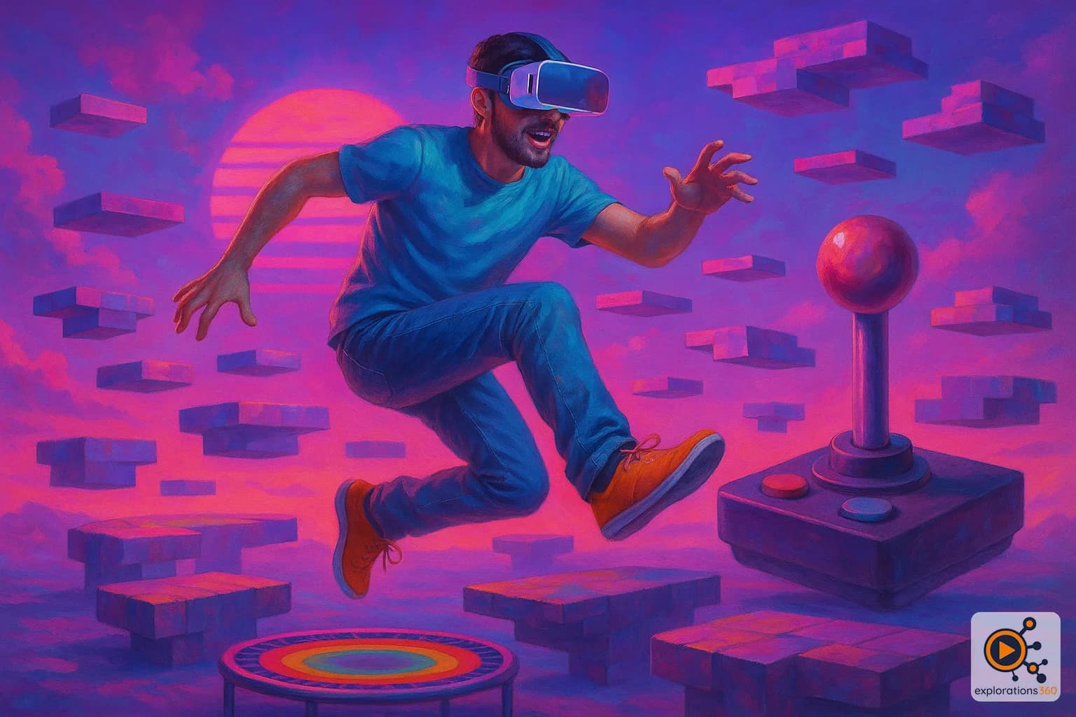 Reach VR jeu platformer