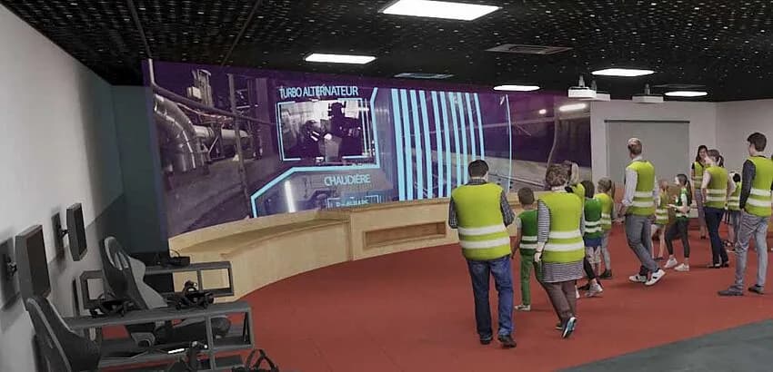 Écran courbe de 19 mètres