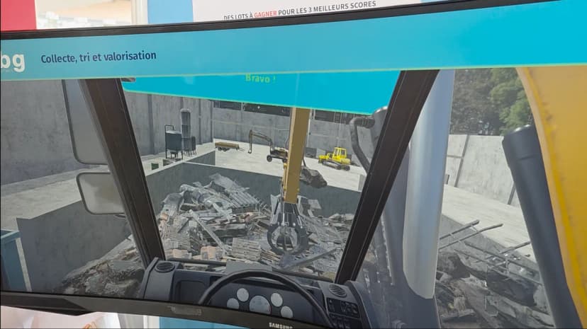 Simulateur de grappin de tri en VR : notre serious game pour BG Environnement