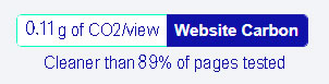 Carbon footprint of the explorations360 website